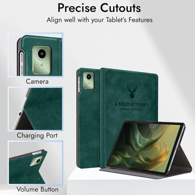 Robustrion Cover for Moto Pad 60 Neo 11 Inch Soft Flip Dark Green