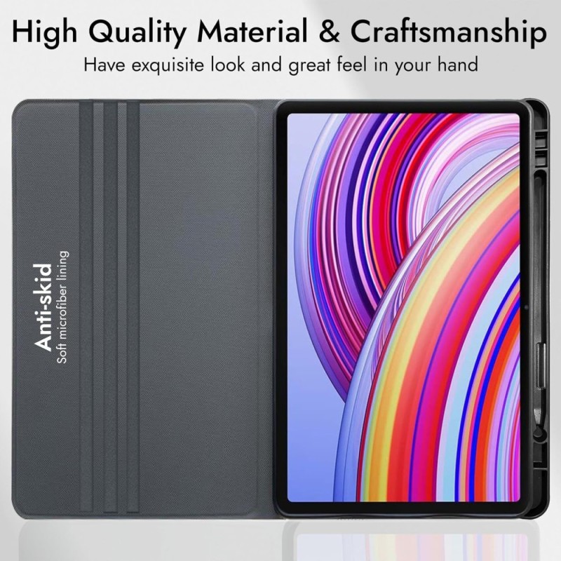Robustrion Cover for Redmi Pad Pro 12.1 Inch, Auto Sleep Wake, Flip Design, Black