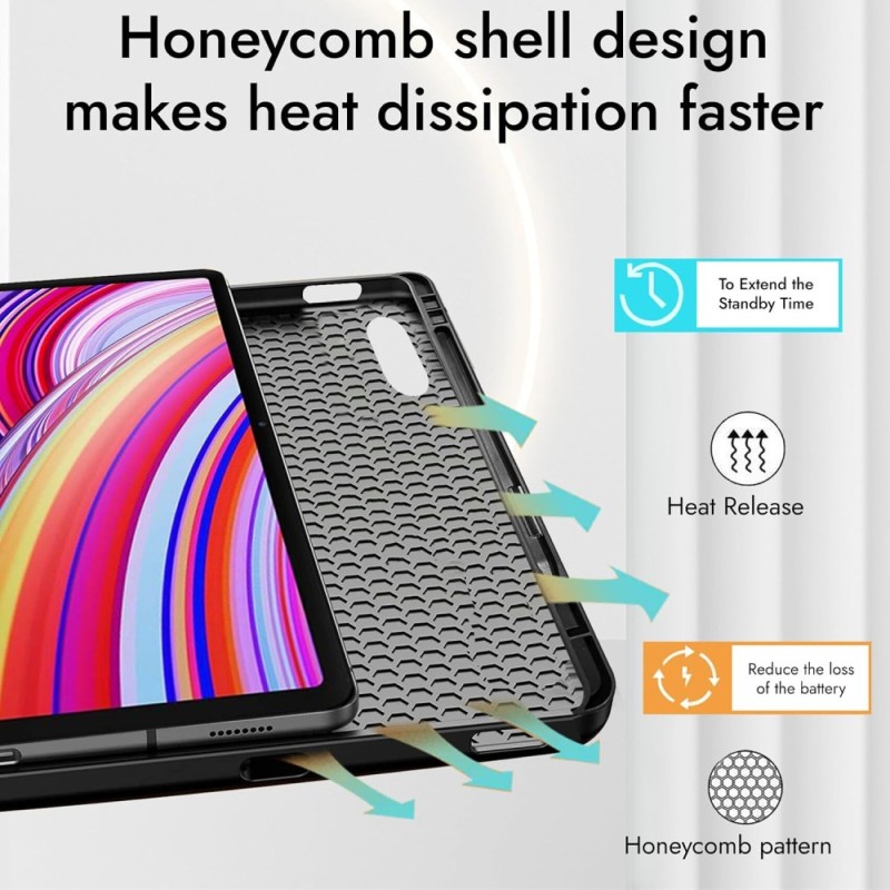 Robustrion Cover for Redmi Pad Pro 12.1 Inch, Auto Sleep Wake, Flip Design, Black