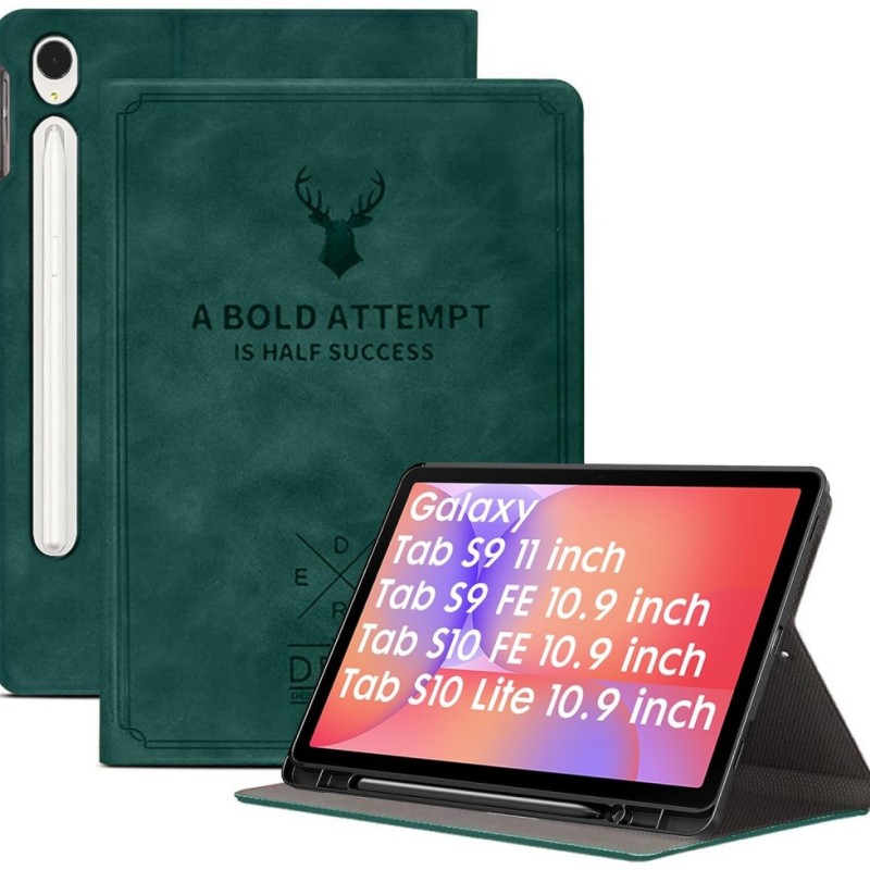 Robustrion Cover for Samsung Galaxy Tab S10 Lite/S9 FE/S10 FE Dark Green