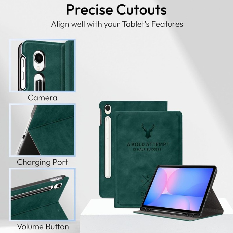 Robustrion Cover for Samsung Galaxy Tab S10 Lite/S9 FE/S10 FE Dark Green
