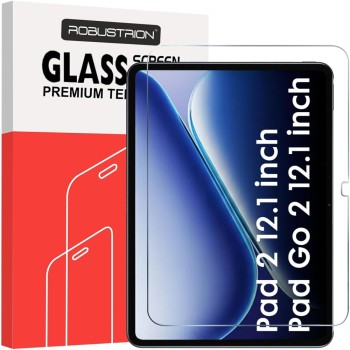 Robustrion Tempered Glass Screen Protector for OnePlus Pad Go 2 / Pad 2 12.1 inch, 9H Hardness, Transparent