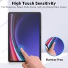 Robustrion Tempered Glass Screen Protector for Samsung Tab S7/S8/S9 12.4 Inch, 9H Hardness, Transparent