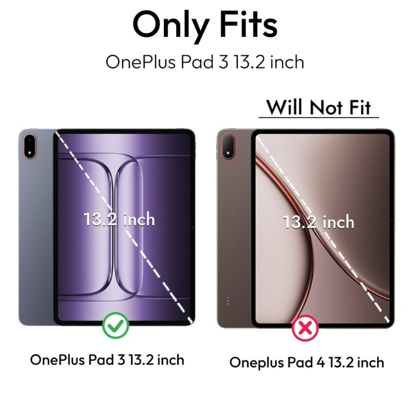 Robustrion Tempered Glass Screen Protector SKU-OnePlusPad3-13.2-TG-2Pack 9H Hardness Anti-Fingerprint Transparent