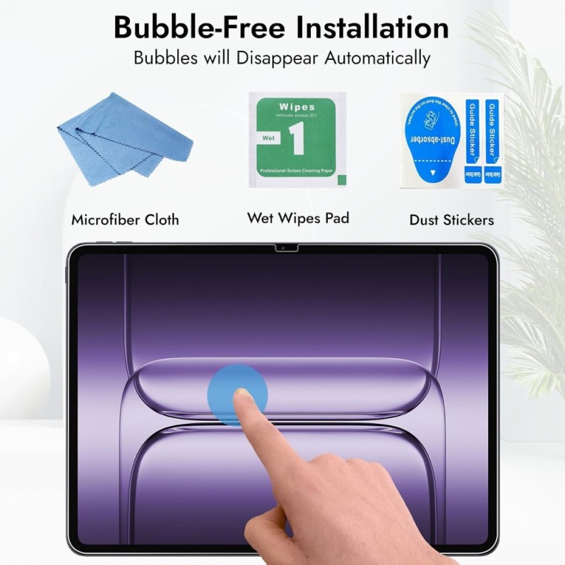Robustrion Tempered Glass Screen Protector SKU-OnePlusPad3-13.2-TG-2Pack 9H Hardness Anti-Fingerprint Transparent