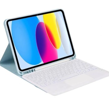 RTSY Keyboard Case for iPad A16 & 10th Gen Multi Touchpad Blue