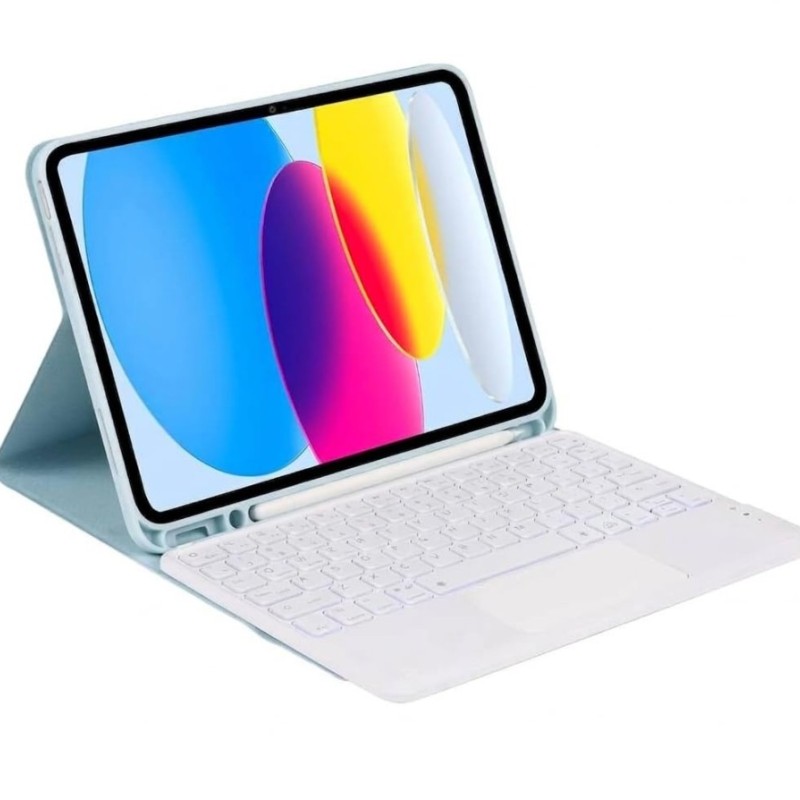 RTSY Keyboard Case for iPad A16 & 10th Gen Multi Touchpad Blue