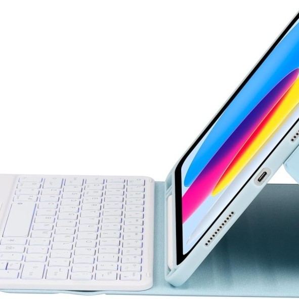 RTSY Keyboard Case for iPad A16 & 10th Gen Multi Touchpad Blue