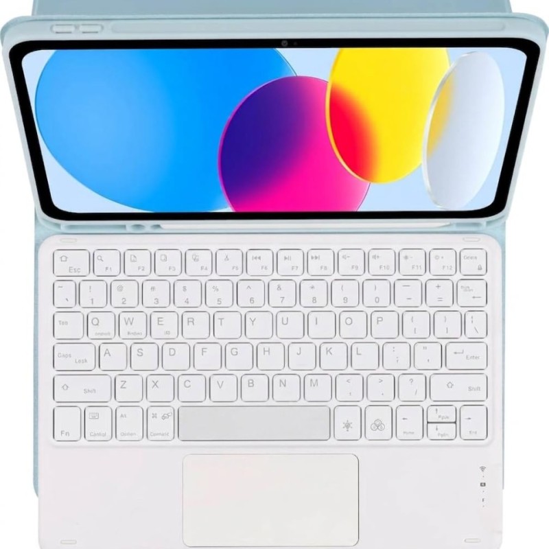 RTSY Keyboard Case for iPad A16 & 10th Gen Multi Touchpad Blue