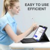 RTSY Keyboard Case for iPad A16 & 10th Gen with Touchpad, 7-Color Backlit, Black