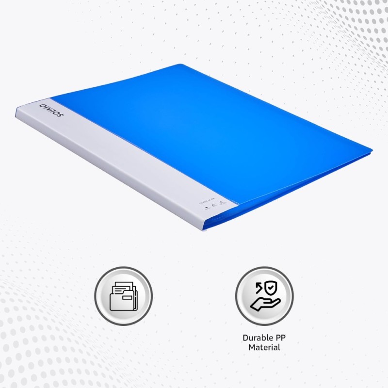 Solimo A4 Display Book DF201A 20 Pockets Blue