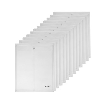 Solimo Button Bags FL-FF-01 Reusable A4 Document Storage White