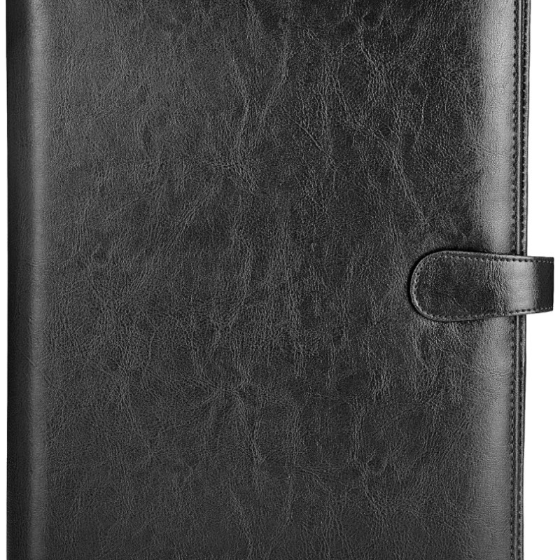 Solimo Document Organizer COI2184 Leather 10 Pockets Black