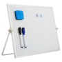 Solimo Dry Erase Double-Sided White Board with 360° Rotating Stand | Aluminium Frame | Portable 30 x 40 cm | White