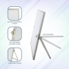Solimo Dry Erase Double-Sided White Board with 360° Rotating Stand | Aluminium Frame | Portable 30 x 40 cm | White