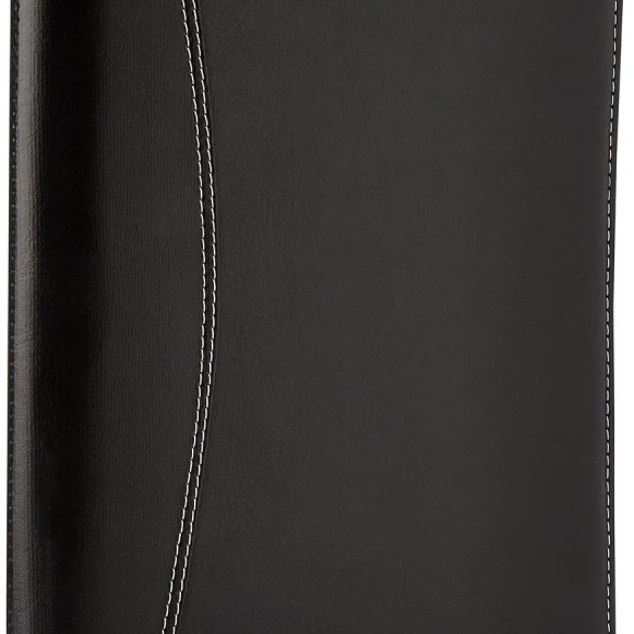 Solimo Leatherette File Folder Drw1 Expandable Design 20 Leaves Black