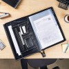 Solimo Leatherette File Folder Drw1 Expandable Design 20 Leaves Black