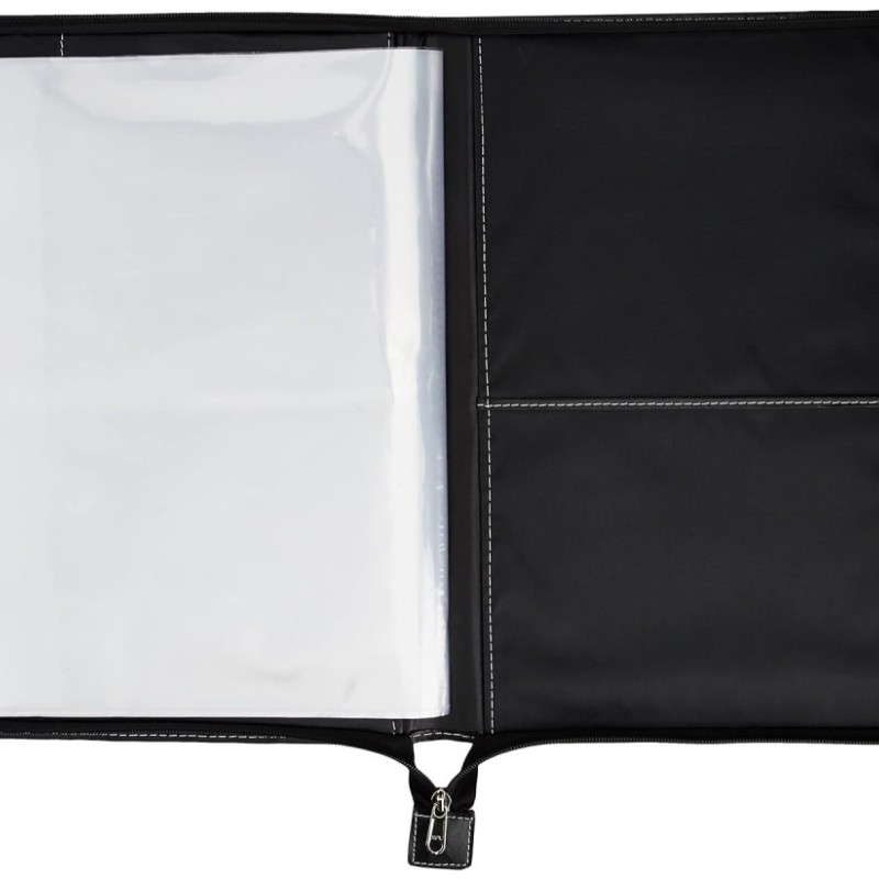 Solimo Leatherette File Folder Drw1 Expandable Design 20 Leaves Black