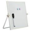 Solimo Mini Dry Erase White Board SD_SL_WHITEBOARD_STANDING_25X25 Aluminium Frame 25 x 25 cm White