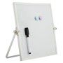 Solimo Mini Dry Erase White Board SD_SL_WHITEBOARD_STANDING_25X25 Aluminium Frame 25 x 25 cm White