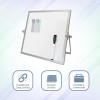 Solimo Mini Dry Erase White Board SD_SL_WHITEBOARD_STANDING_25X25 Aluminium Frame 25 x 25 cm White