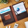 Solimo Professional Document Presentation Folder AB-COICT2141 Faux Leather Charcoal