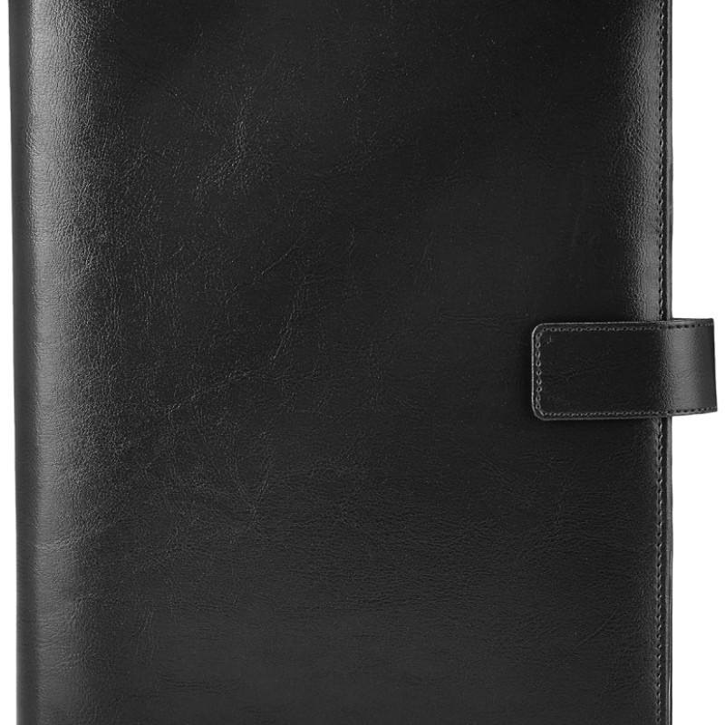 Solimo Professional Document Presentation Folder AB-COICT2141 Faux Leather Charcoal