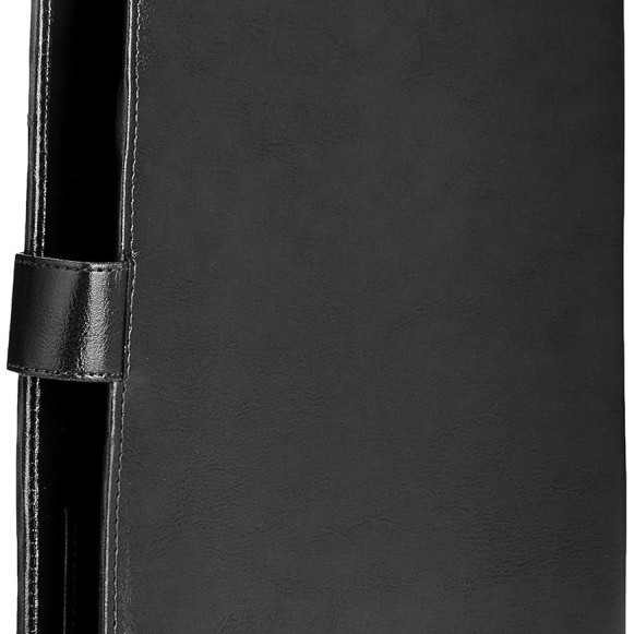 Solimo Professional Document Presentation Folder AB-COICT2141 Faux Leather Charcoal