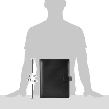 Solimo Professional Document Presentation Folder AB-COICT2141 Faux Leather Charcoal