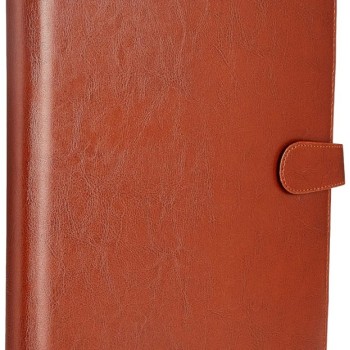 Solimo Professional Portfolio AB-COICT2148 10 Pockets Faux Leather Tan Brown