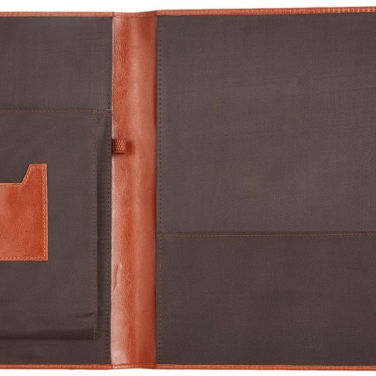 Solimo Professional Portfolio AB-COICT2148 10 Pockets Faux Leather Tan Brown