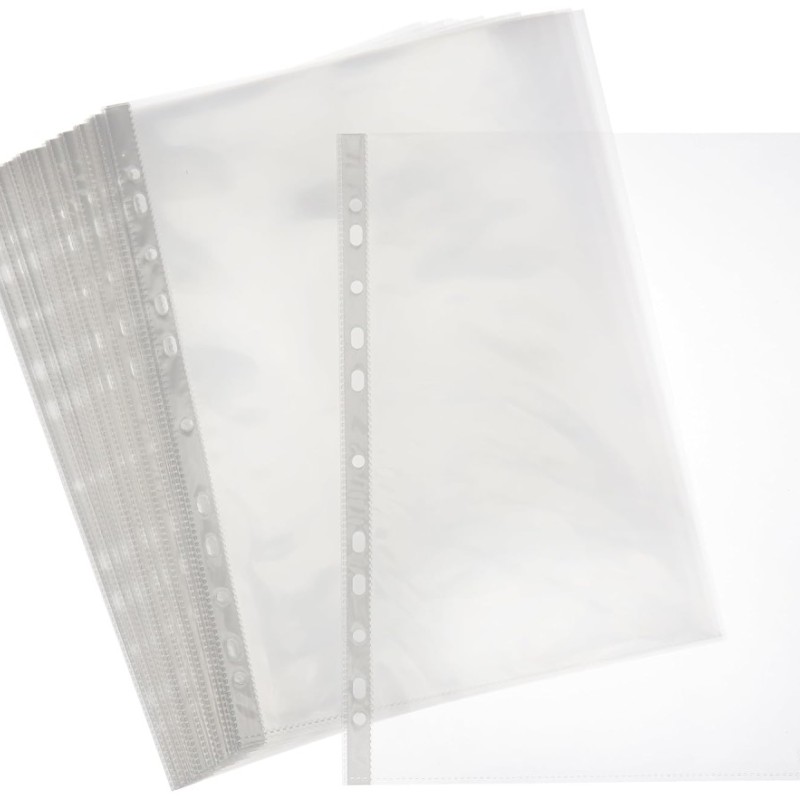 Solimo Sheet Protectors A4 Top-Load 200 Micron Pack of 50 Clear