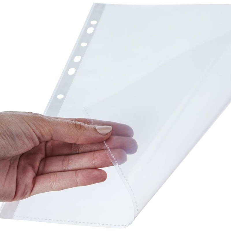 Solimo Sheet Protectors A4 Top-Load 200 Micron Pack of 50 Clear