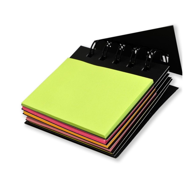 Solimo Sticky Notes Pad COI2280 Pocket-Size Wirobound 5 Colours Flag