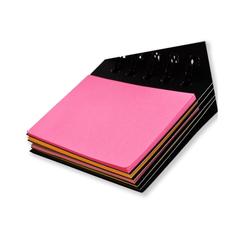 Solimo Sticky Notes Pad COI2280 Pocket-Size Wirobound 5 Colours Flag