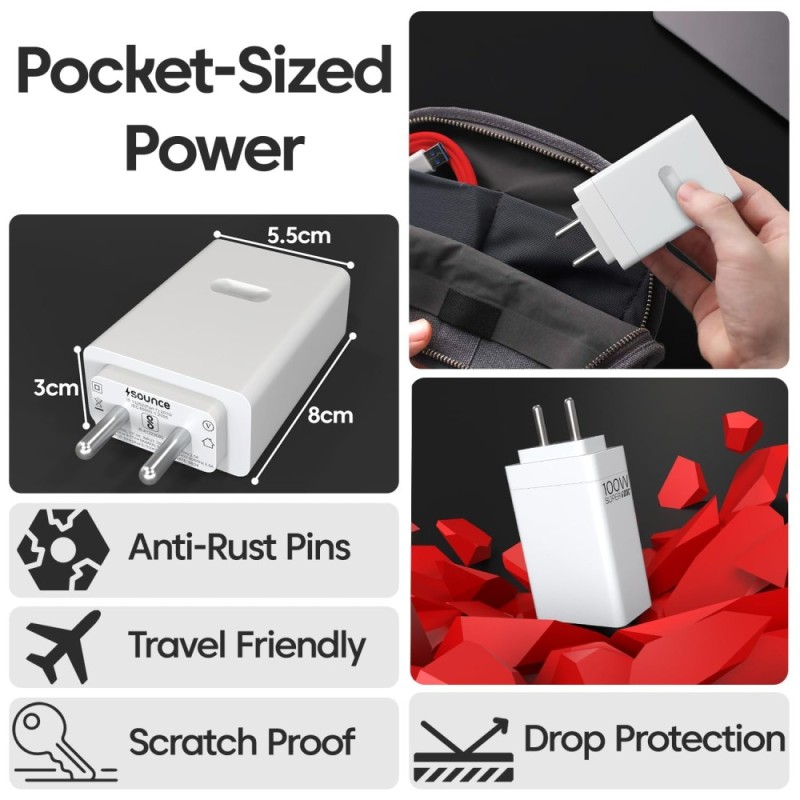 Sounce Power Adapter LTC-04 100W Super VOOC Charger White