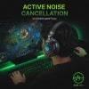 SpinBot Ranger HX700 Wireless Headphones with ANC & RGB, 50mm Drivers, 2.4GHz, Bluetooth, Black