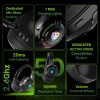 SpinBot Ranger HX700 Wireless Headphones with ANC & RGB, 50mm Drivers, 2.4GHz, Bluetooth, Black
