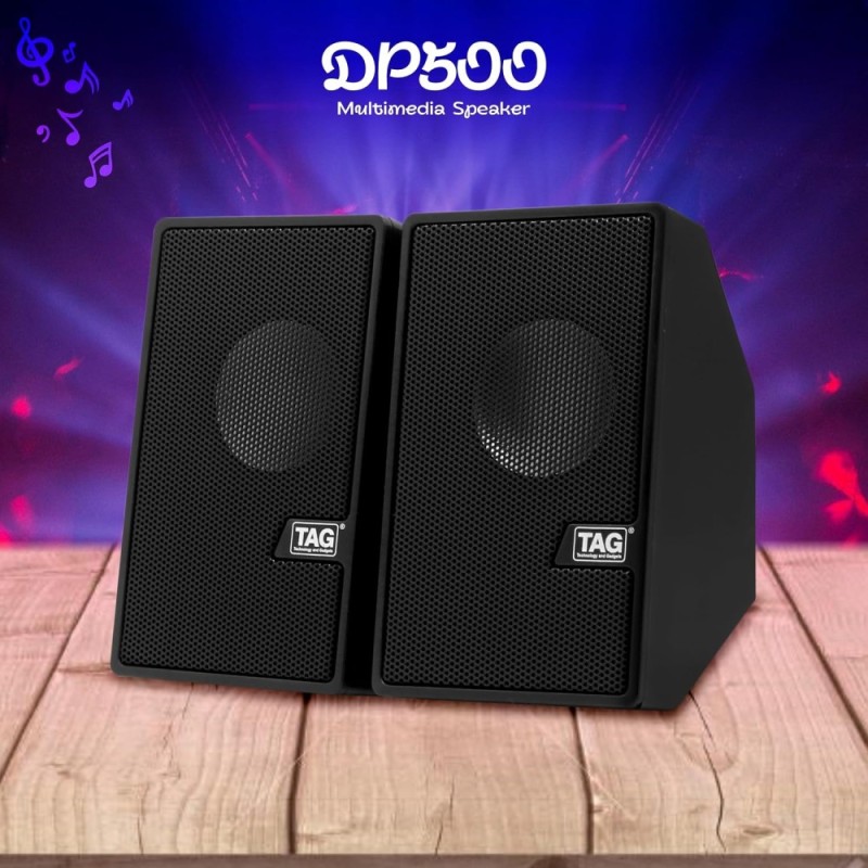TAG DP-500 Stereo 2.0 Multimedia Speakers 6W Output Black