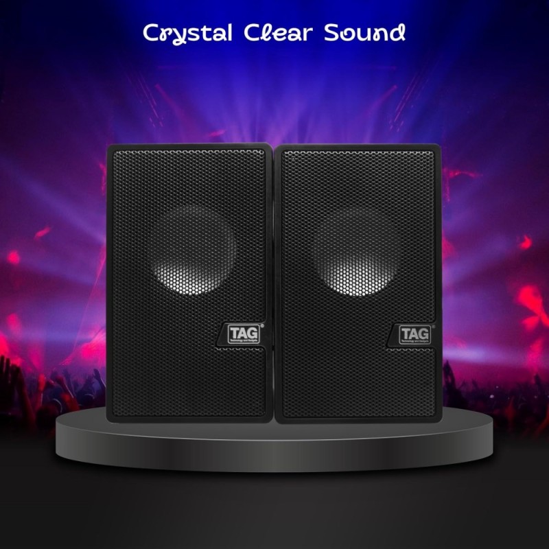 TAG DP-500 Stereo 2.0 Multimedia Speakers 6W Output Black