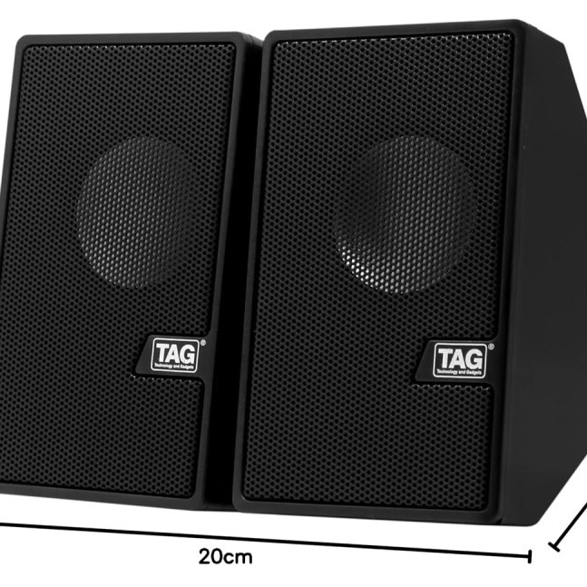 TAG DP-500 Stereo 2.0 Multimedia Speakers 6W Output Black