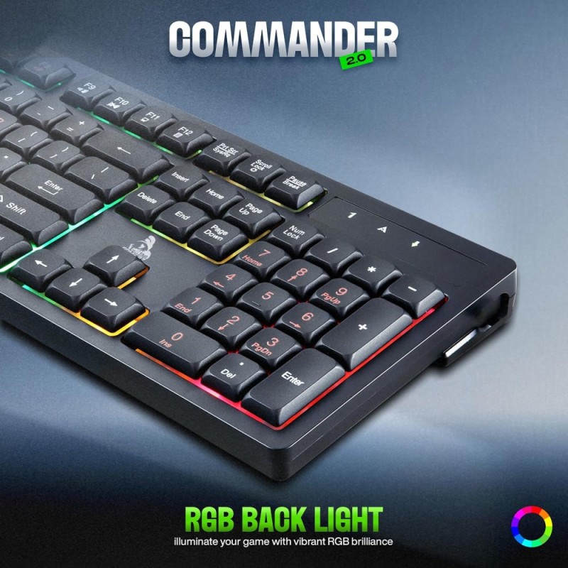 TAG Gaming Keyboard and Mouse Combo TG-U-R-CK-COMMANDER2.0 RGB Backlight Black