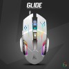 TAG Glide USB Wired Gaming Mouse Up To 3200 DPI Optical White