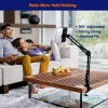 TARKAN Adjustable Flexible Arm Hanging Mount Holder SD_TK_MOBILESTAND_LAZYART_BLACK 360° Adjustability, Ergonomic Design, Matte Black