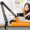 TARKAN Adjustable Flexible Arm Hanging Mount Holder SD_TK_MOBILESTAND_LAZYART_BLACK 360° Adjustability, Ergonomic Design, Matte Black