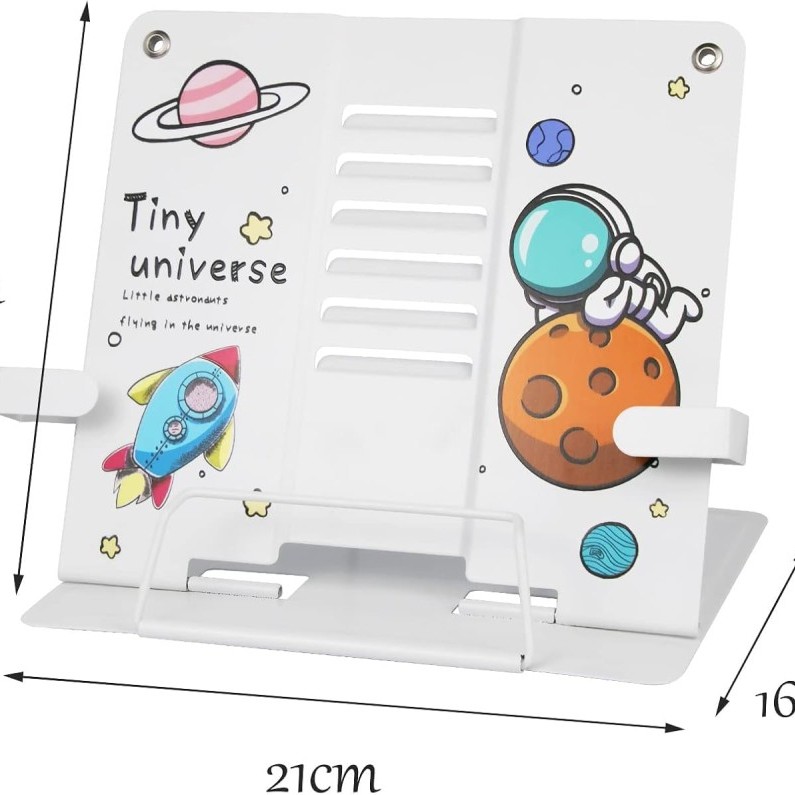 TARKAN Book Stand SD_TK_READINGSTAND_METAL_UNI Adjustable 6 Heights Anti-Skid Base White