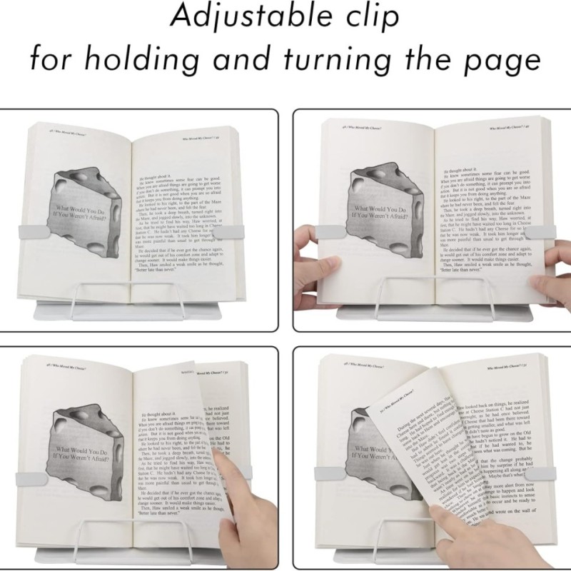 TARKAN Book Stand SD_TK_READINGSTAND_METAL_UNI Adjustable 6 Heights Anti-Skid Base White