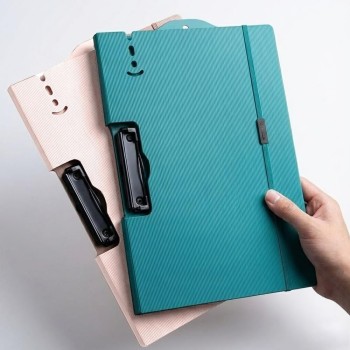 TARKAN Clipboard File Folder SD_TK_FILEFOLDER_CLIPBOARD_PIGR A4 Size, 2 Pack, Pink and Teal Green