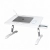 TARKAN Laptop Bed Tray Table SD_TK_LAPTABLE_NEWMARVEL1 Adjustable Height & Angle, USB Hub, Drawer, White