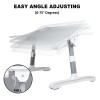 TARKAN Laptop Bed Tray Table SD_TK_LAPTABLE_NEWMARVEL1 Adjustable Height & Angle, USB Hub, Drawer, White